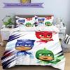 3pcs PJ Marks2 Design Cover Set - HD Printed Bedding with 1 Cover and 2 Pillowcases - Perfect for Home and Dorm Decor