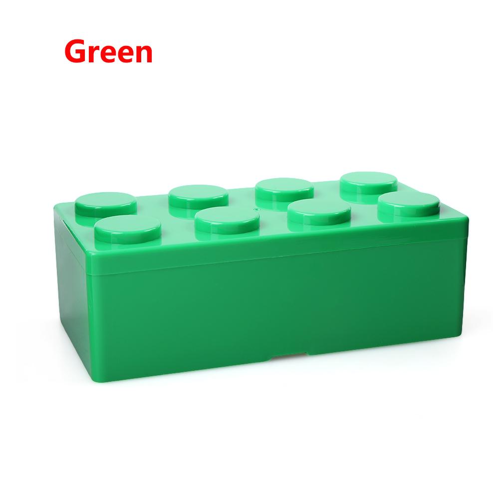 Saving Space Organizer Office Storage Box Building Block Shapes Plastic Desktop Container