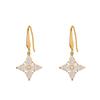 Elegant Four-Leaf Flower Zircon Ear Hooks: Chic and Versatile High-End Earrings for Women