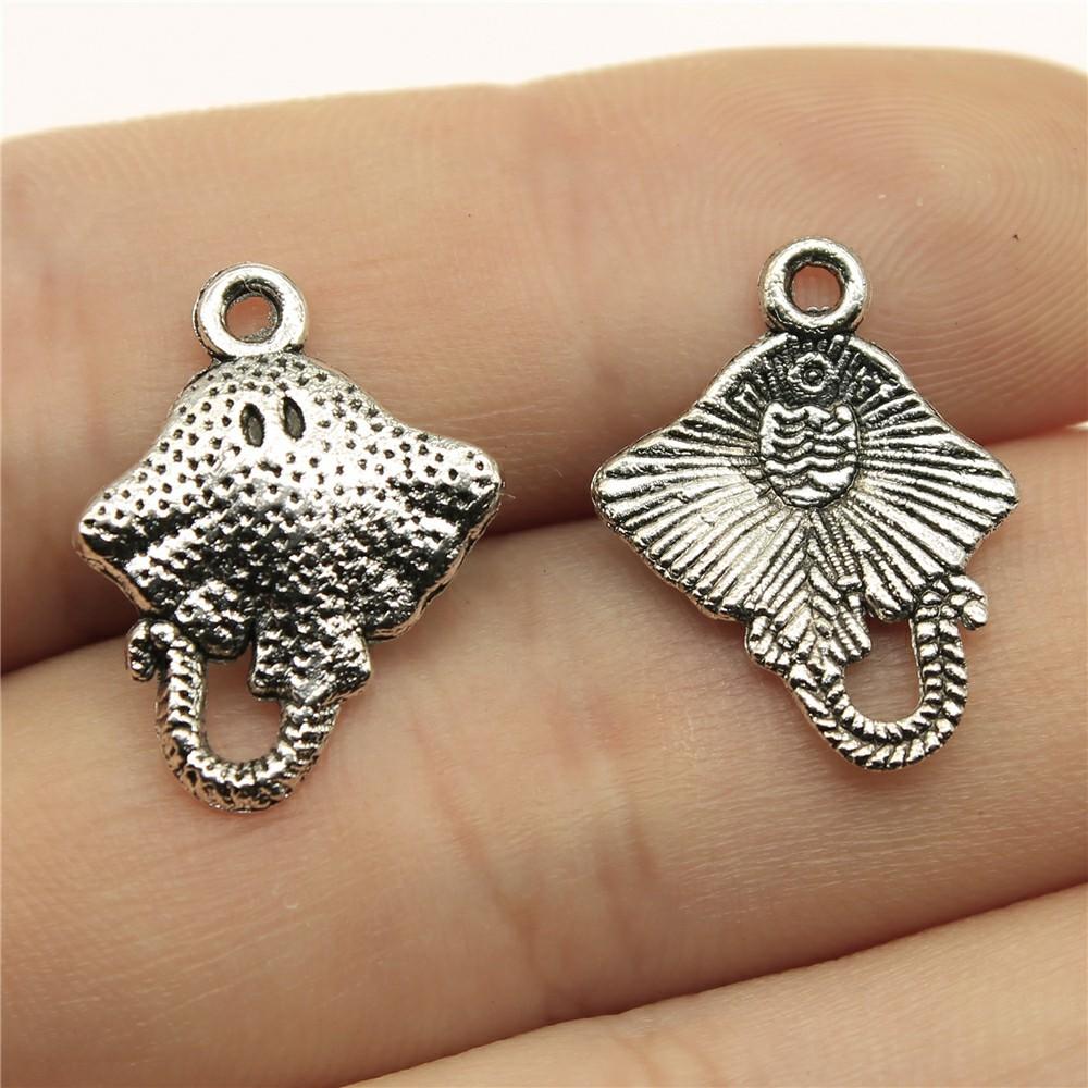 20 Stück Fisch Anhänger Antik Bronze Silber Farbe Anhänger DIY Basteln Herstellung Zubehör Handgefertigt Tibetischer Schmuck Für Schmuckherstellung