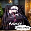 Custom Name Light Darkness Jujutsu Blanket  Ideal Bedding Blanket Perfect for Travel, Camping, Living Rooms, Offices, Sofas, Fan Christmas gift