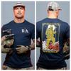 Outdoor Shooting Motivational Tactical Graphic T Shirt Unisex Double Print Large Back Tarot Card Warrior Vs Demon Bja