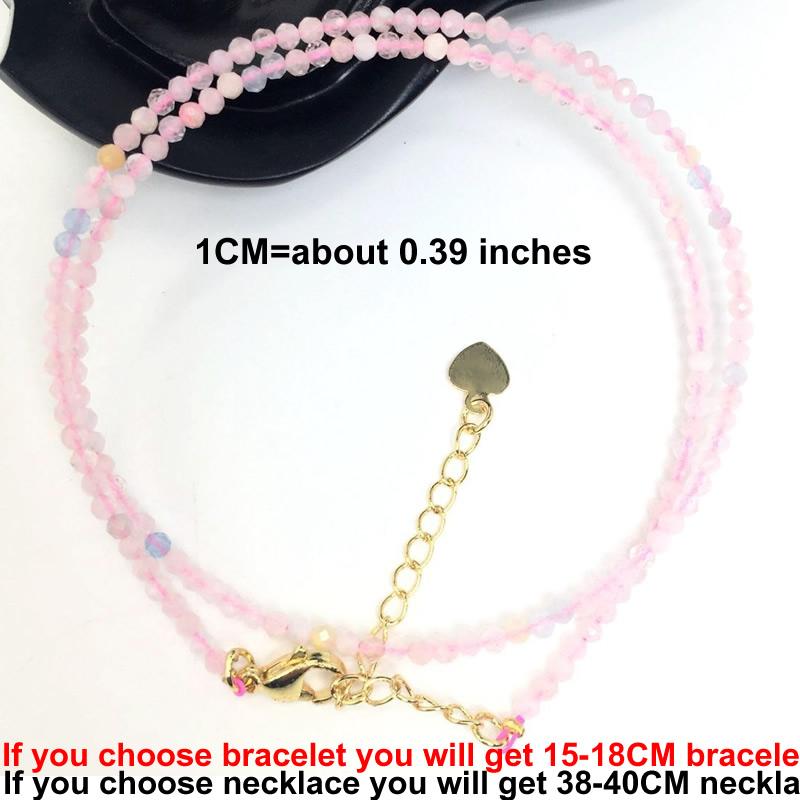 Cutting Flash Beads Gemstones for Men and Women Necklace Bracelet Crystal Quartz agate Choker Jewelry Party Gift Fashion 2-3mm