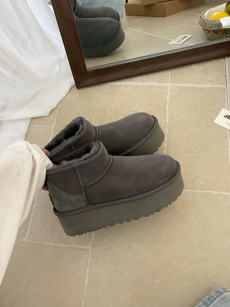 Henan Sangpo Village snow boots fur integrated short tube mini thick-soled muffin mini small short thickened cotton boots