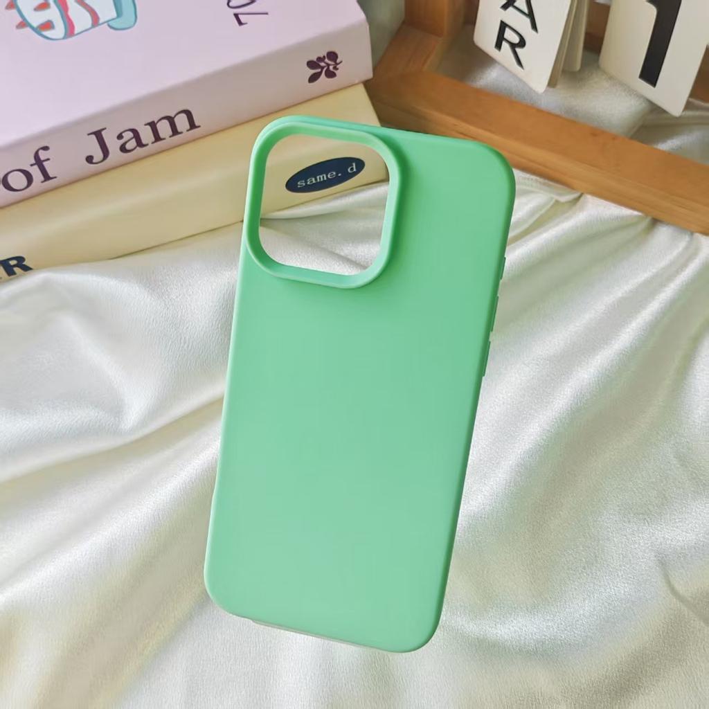 Large Hole Candy Solid Color Glutinous Rice Phone Case Compatible with Apple 17/16 Pro Max Phone Protective Cover Material Full Coverage