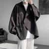 2025 Spring and Autumn Pu Handsome Coat Men's Ins High Street Fashion Brand Hong Kong Style Japanese Harajuku Style Korean Style Trendy Loose Jacket