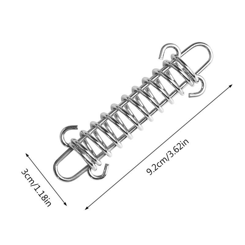 Outdoor Tent Spring Elastic Buckle Stainless Steel Camping Tent Windproof Rope Buckle Ground Fixing Buckle