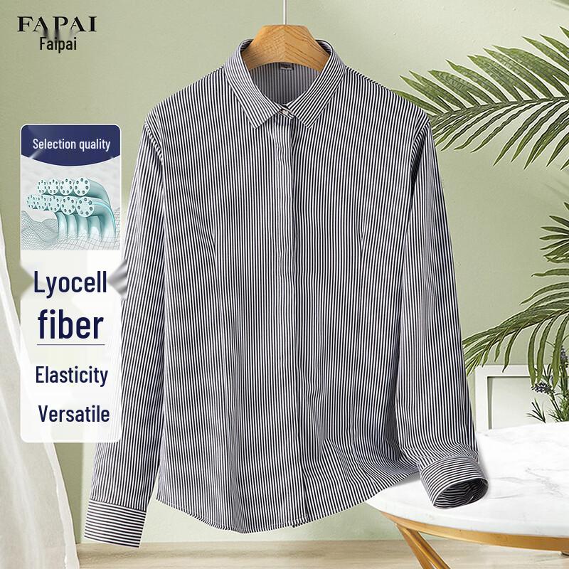 

FAPAI Women s Easy-Care Lyocell Blend Business Shirt 42
