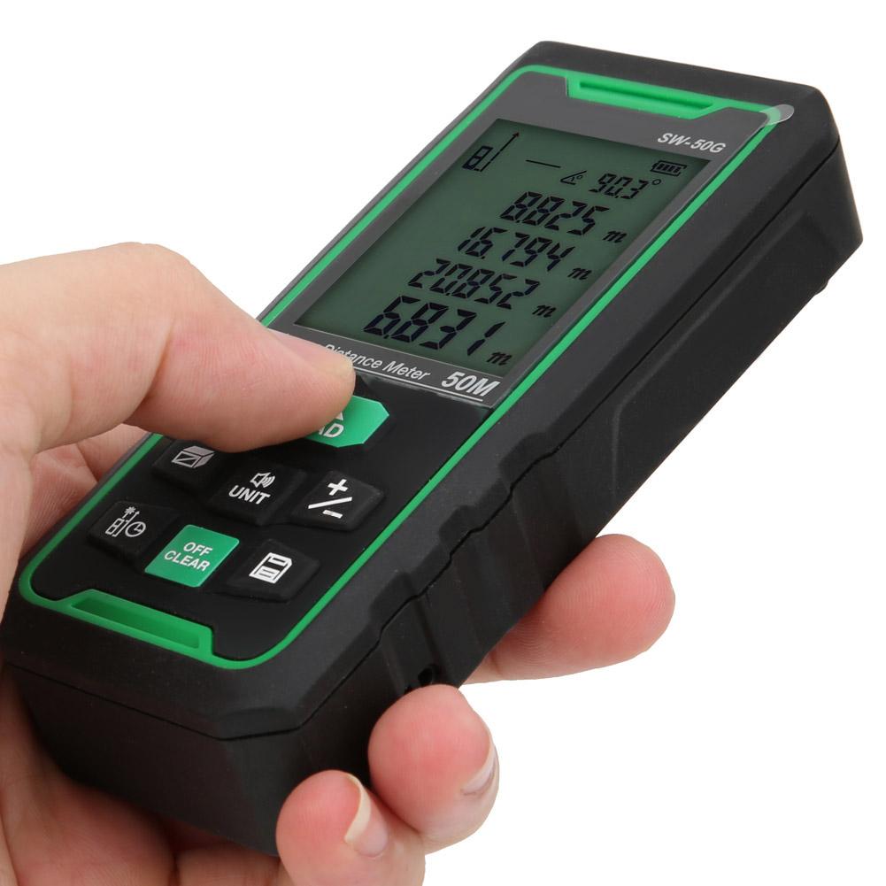 Sw 50G 50m Handheld Digital Laser Distance Meter Range Finder Diastimeter Distance Measuring Tool