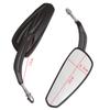 Motorcycle Flaming Chrome/Black Side Mirrors for Harley Davidson Softail Standard FXST Glide Electra Road Custom Dyna