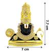 Tirupati Balaji Idol Lord Venkateswara Idol Black Gold Metal Statue for Home Décor Car Dashboard Mandir Pooja Murti Temple Puja Office Table Showpiece