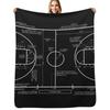 Basketball Court Throw Blanket Stain Resistant Cozy Warm Blanket