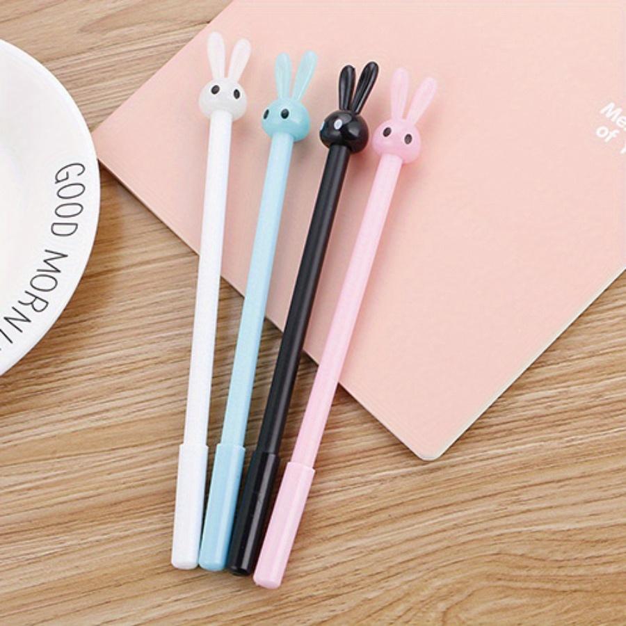 24pcs Cartoon Rabbit Shape Neutral Pen Cute Learning Stationery Office Water-Based Signature Pen Fun Birthday Gifts,Graduation Season Back To School