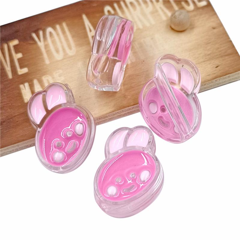 

4 шт 20*26 мм изготовление ювелирных изделий своими руками для ожерелья браслет акриловый кролик кулон свободные бусины розы красного