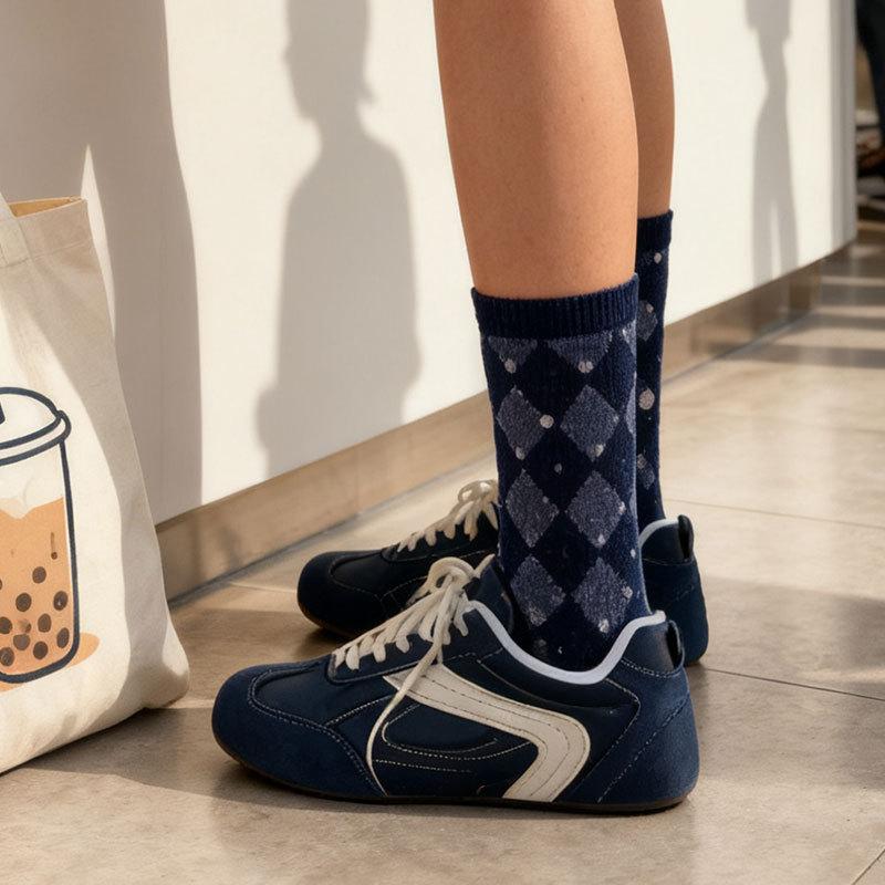 Retro color matching German training shoes women's spring and autumn 2025 new popular versatile white shoes casual sports shoes board shoes