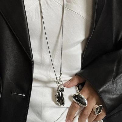 Long Necklace Female Winter Sweater Chain Irregular  Pendant Charms Choker Necklace For Women Elegant Gifts