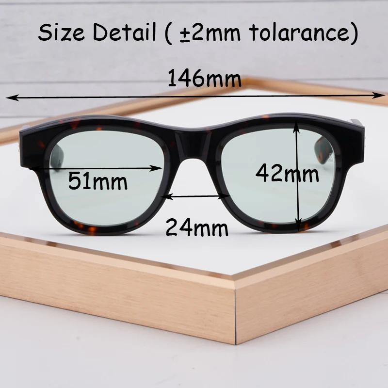 Acetat Sonnenbrille CAAN Herren Damen Ovaler Rahmen Top Qualität Luxus Mode Handgefertigt Japanisch Retro Outdoor Marke Brille UV400