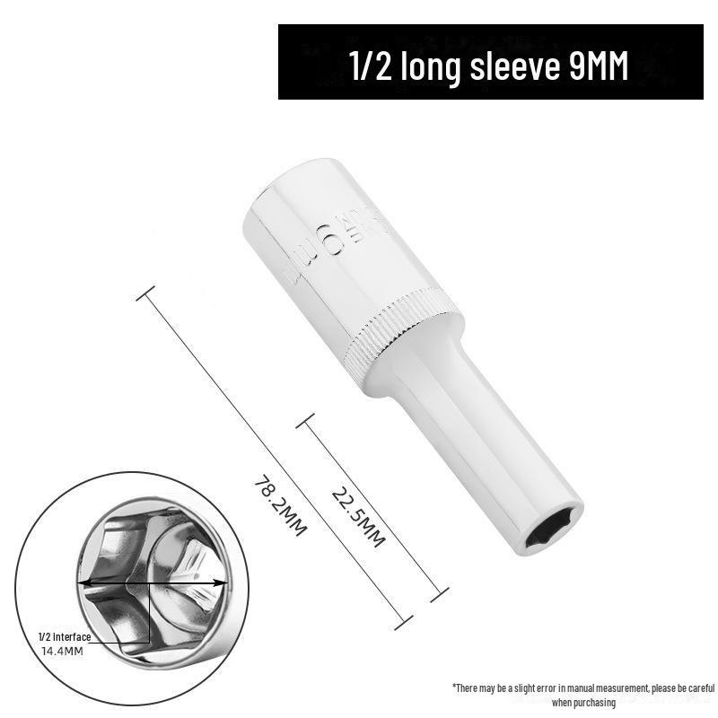 Green Forest 12.5mm Hexagonal Extended Socket for 1/2" Ratchet Wrench