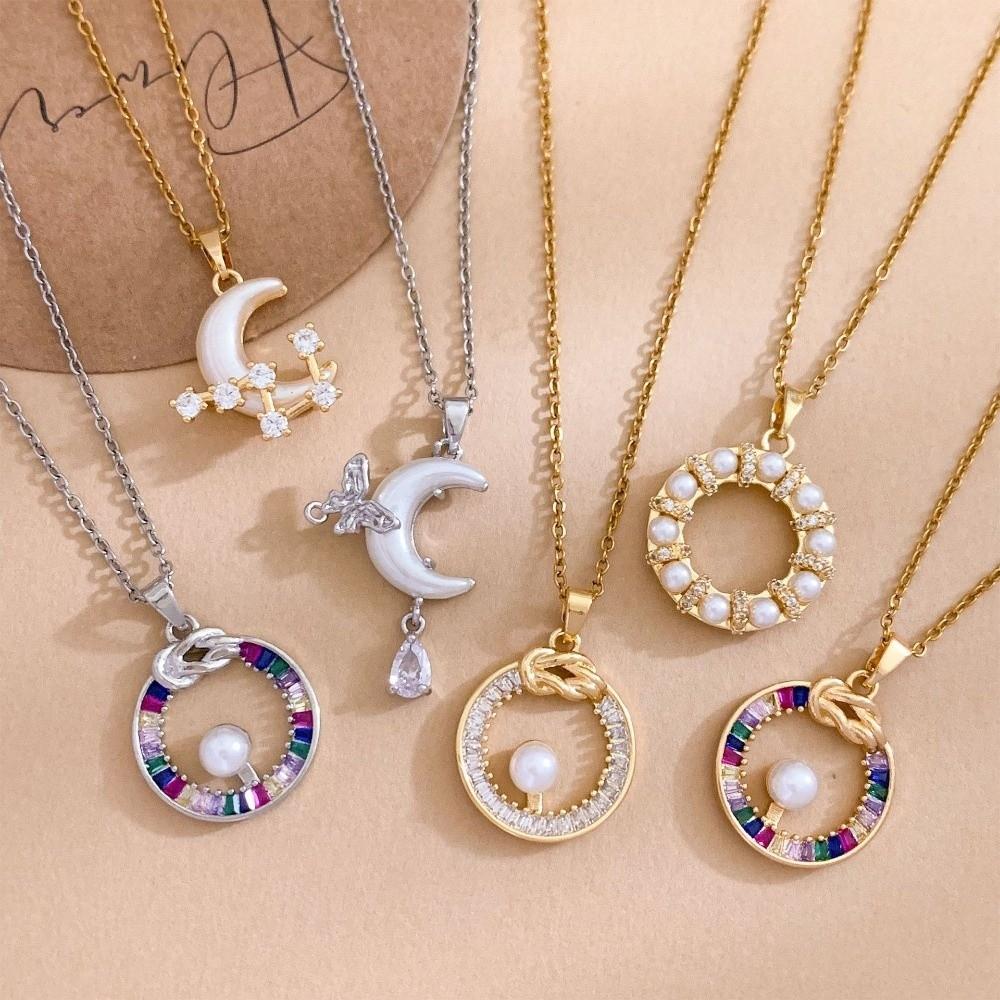 Pearl Ring Necklace for Women Clothing Accessories Sweater Chain Neck Chain  Valentine's Day gift