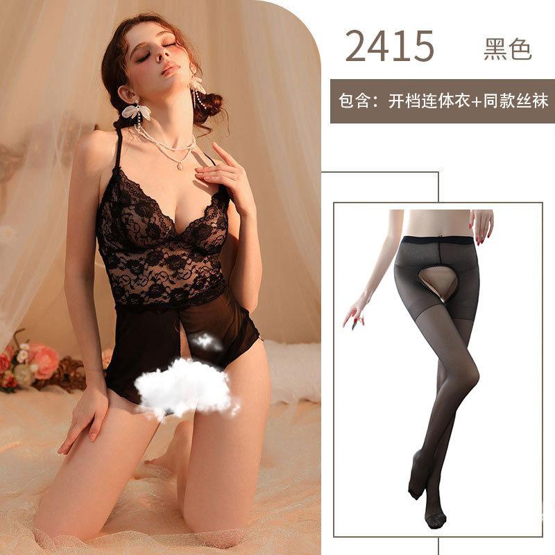 Sex Underwear One-piece Suspender Sexy Large Size Hot Lace Transparent Sex Uniform Suit Temptation