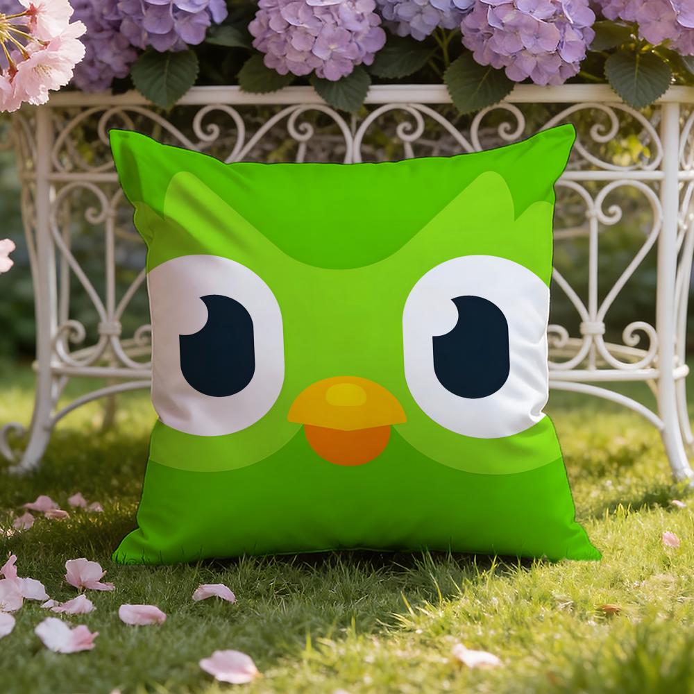 APP D-Duolingo Kuddfodral Hem & Bil Dubbelscen Kuddfodral: Vändbar för premiumkomfort