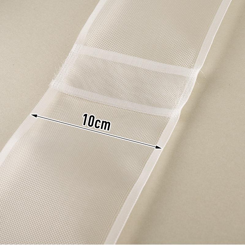 10/20M Curtain Rod Heading Tape Pinch Pleat Transparent Rod Pocket Curtain DIY for Home Hotel Curtain Installation