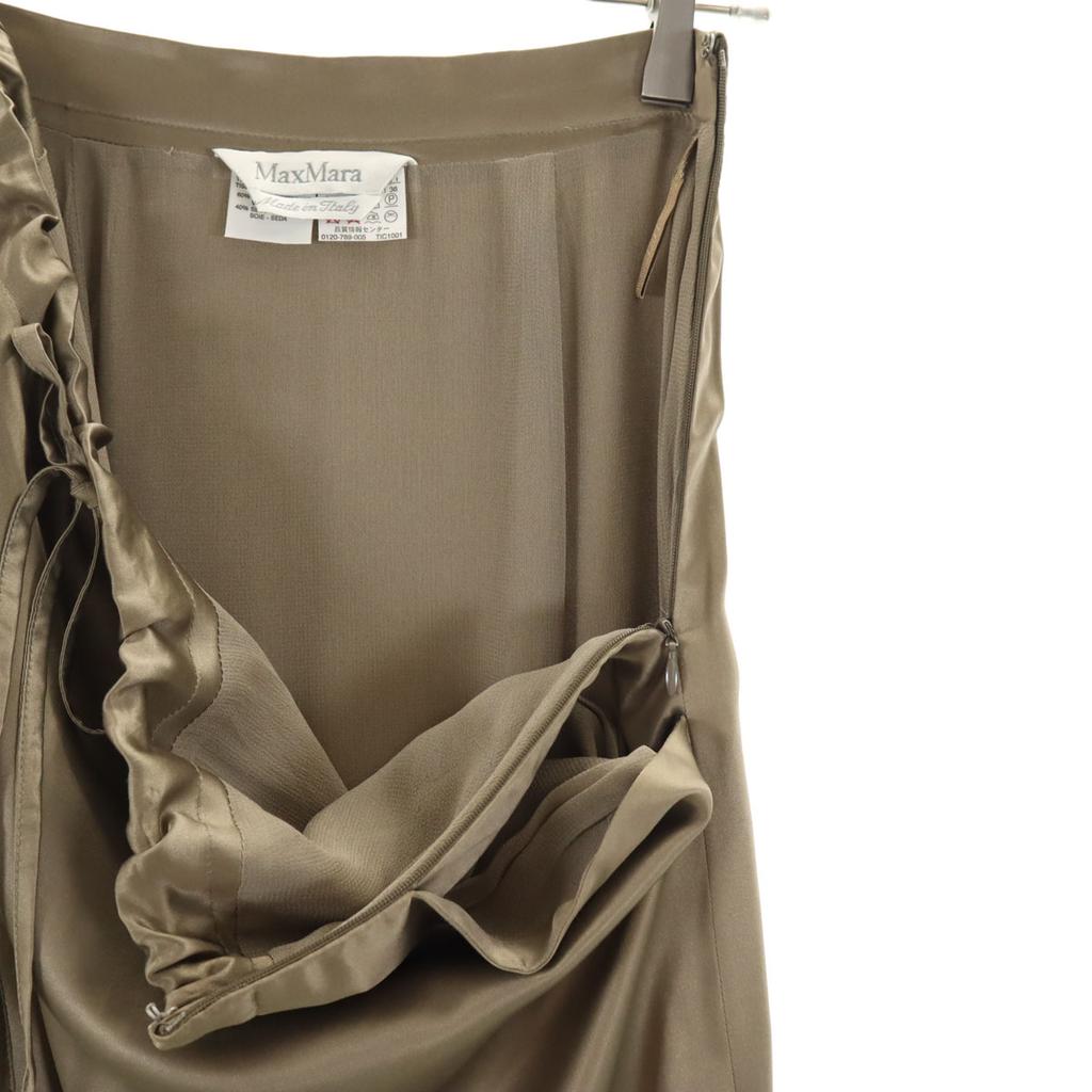Max Mara Made In Italy Mimole Length Tight Skirt 36 Khaki Gray System Women Used