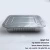 Plateaux Rectangulaires en Feuille d'Aluminium Robustes avec Couvercles