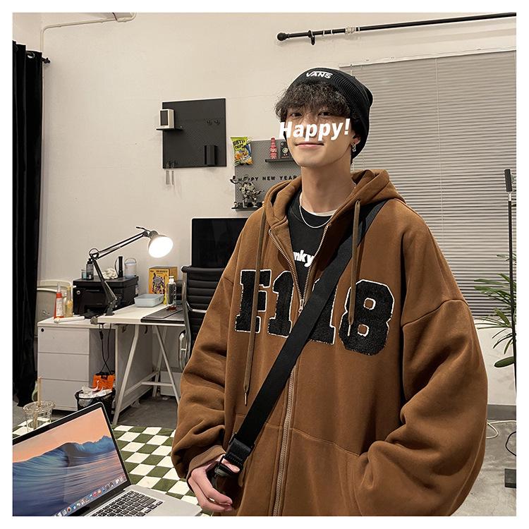 Oversized Men's Cardigan Hoodie - Spring & Autumn Trendy Design Jacket