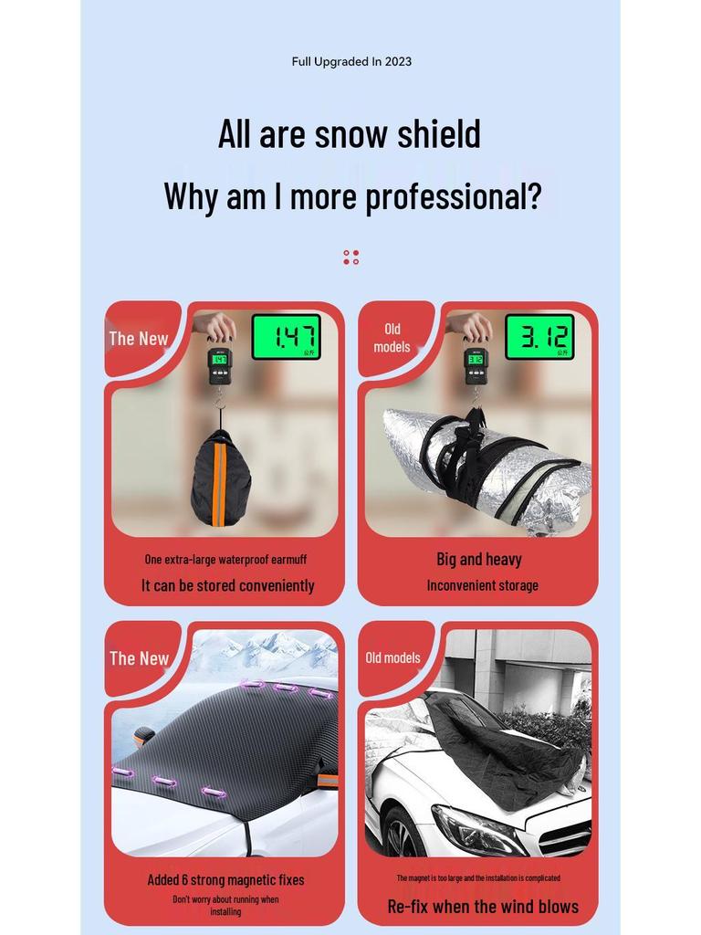 Magnetische Auto-Windschutzscheiben-Schneeabdeckung Frostschutz Sonnenschutz