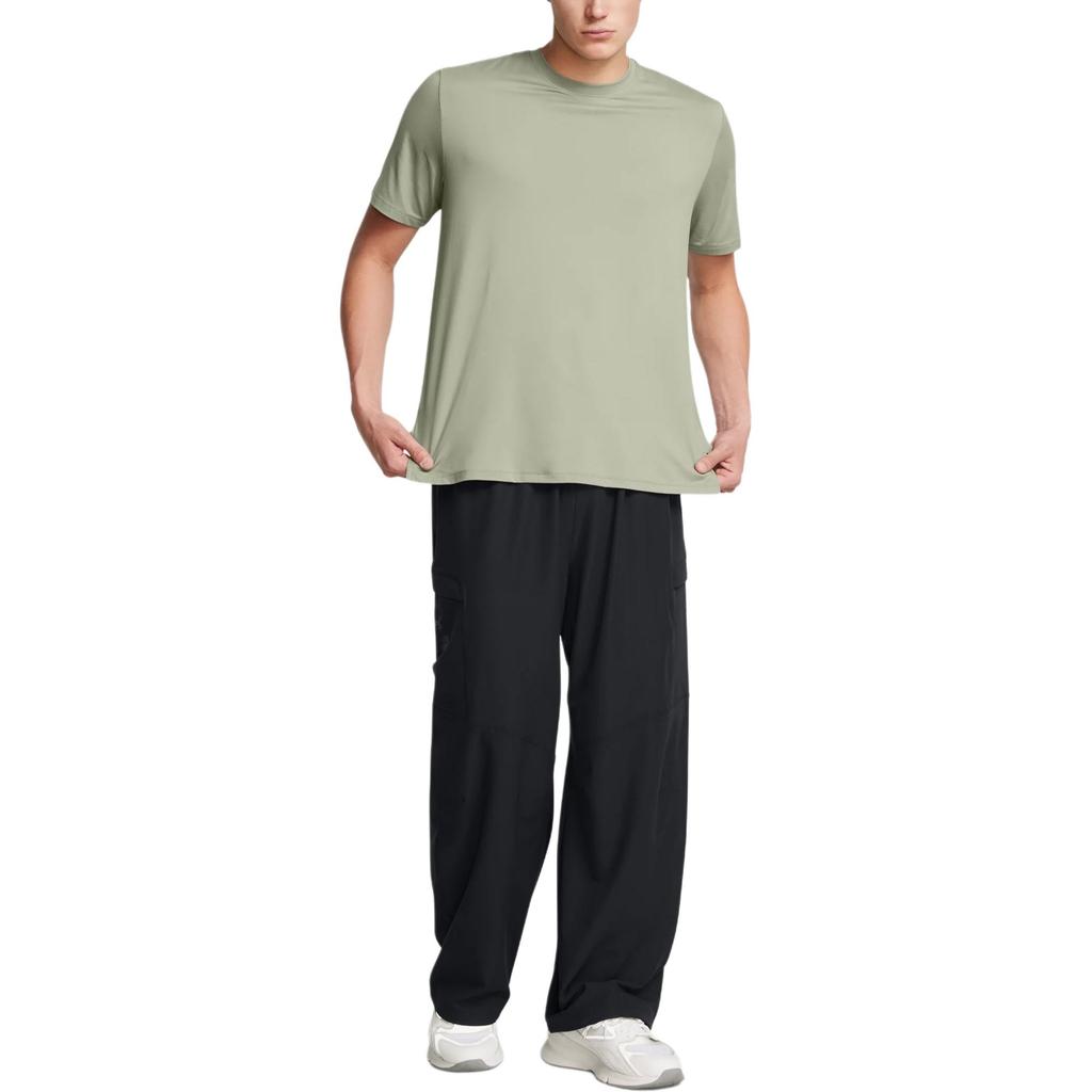 Under Armour Solid Color Straight Leg Casual Pants Men bottoms Black 1387364-001