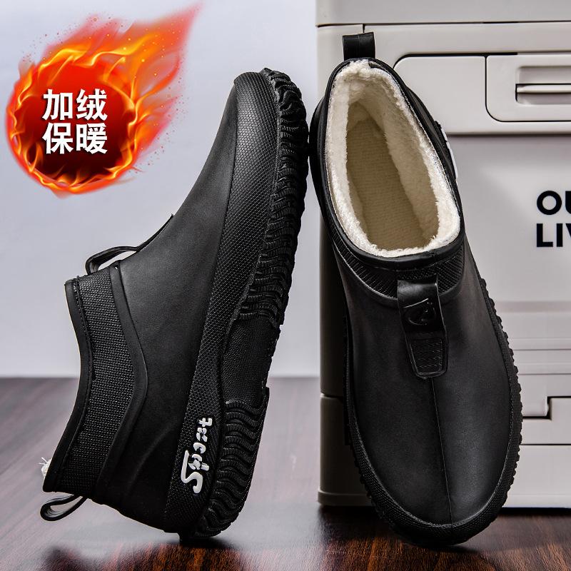 Leisure Thick Soled Waterproof Outdoor Wear-resistant Women's Short Tube Water Shoes Daily Casual Rain Boots  New