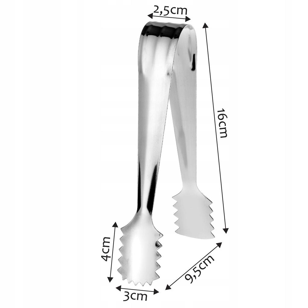 KADAX szczypce Do Kostek Lodu i Cukru Stal Nierdzewna