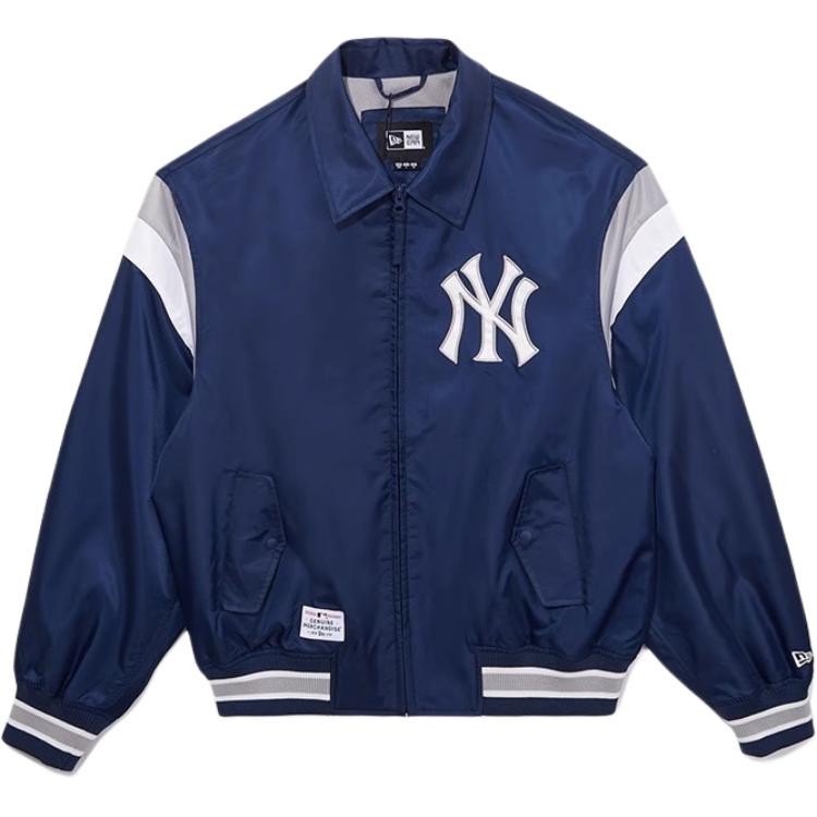 New Era SS25 MLB New York Yankees Vintage Team Series Comfortable Simple Zipper Logo Casual Long Sleeve Polo Baseball Jacket Unisex Jackets 14536475