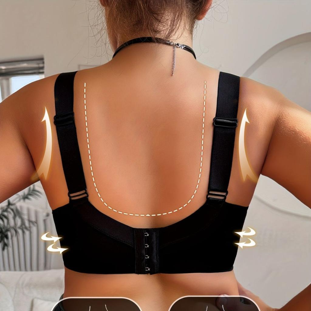 Tiefer V-Spitzen-BH mit Bügeln zum Hochdrücken und zur Verhinderung von Brusthängen