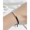 Japanese and Korean Ins Simple Design Personality Rope and Titanium Steel Lovers Couple Bracelet
