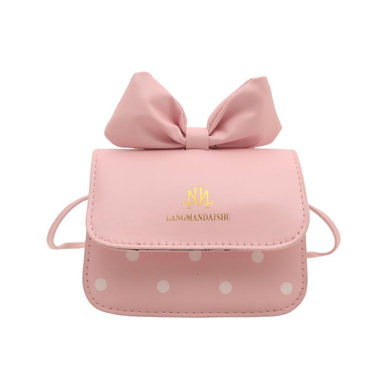Girl Butterfly Knot Pu Mini Shoulder Bag With Cell Phone Pocket For Daily Use