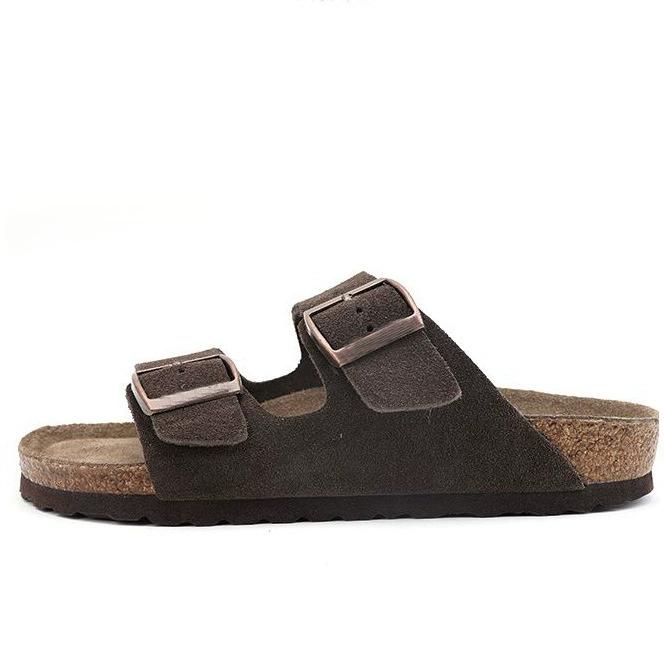 Fashion Sandals for Women Men Cork Footbed Adjustable Slides Slip On Summer Unisex Slippers with Arch Support
