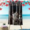 Name Custom TXT Poster Print Beach Towel, Large Soft Quick Dry Towel for Beach Camping Swimming