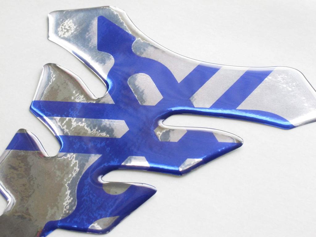 [AxxL] Kundenspezifischer Tankpad, Universelle Passform, TAYA-02-C/BLAU (Spiegel Silber Blau)