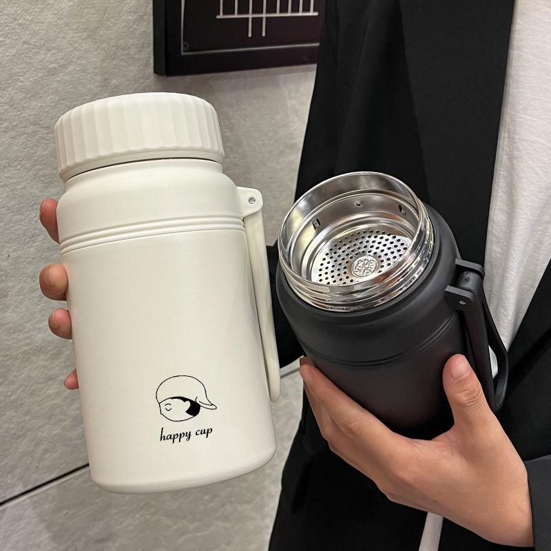 Premium Portable Thermos Set: Double Walled, High-Temperature Resistant, Large Capacity Cups for Couples