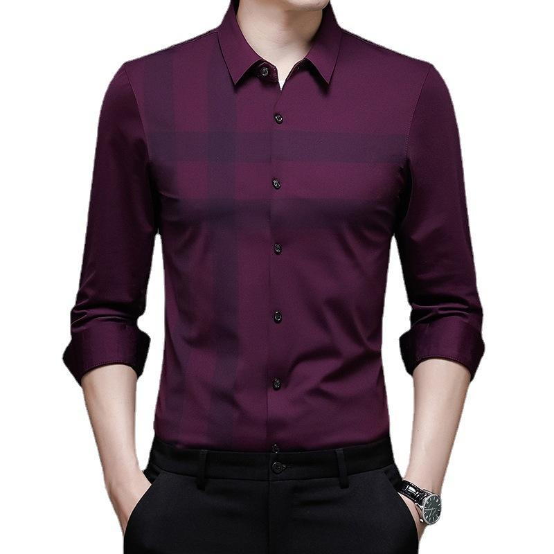 Весна и осень Новая мужская деловая повседневная рубашка Мужская рубашка-поло — фото 5