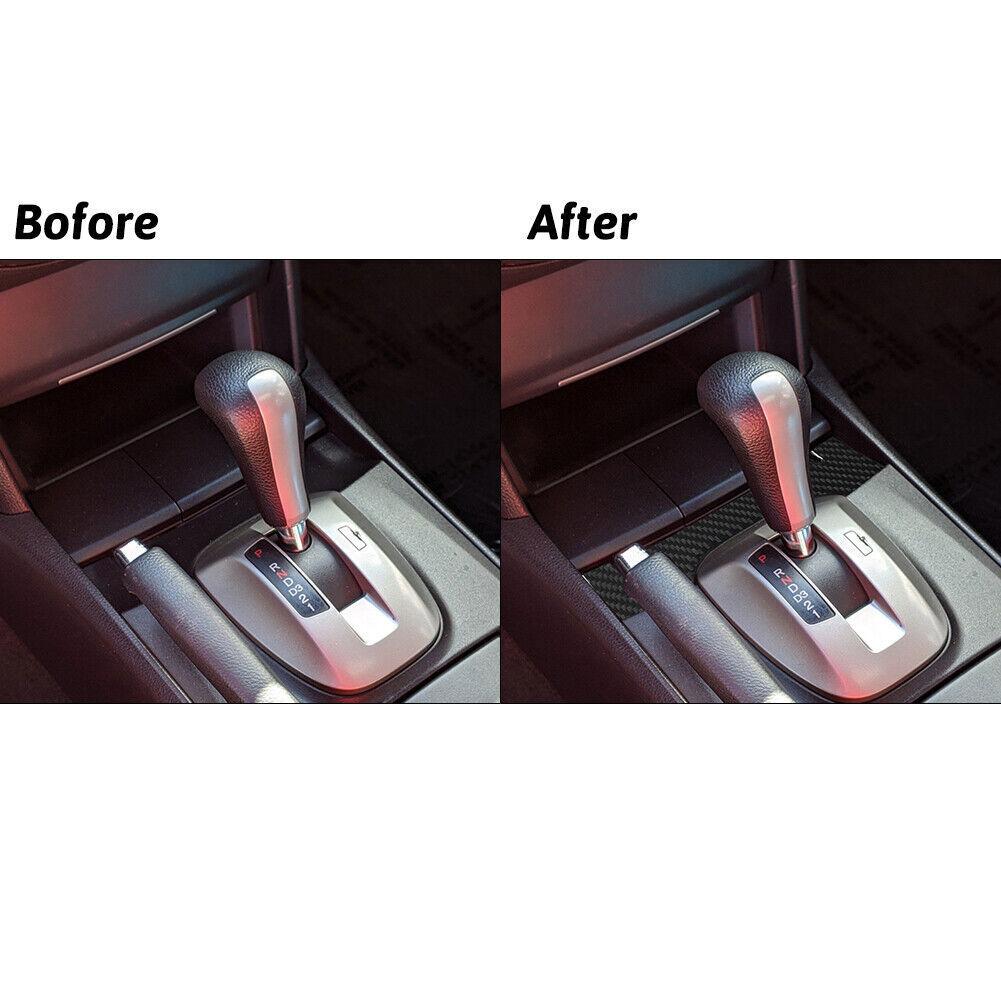 For Honda Accord 2008-12 Carbon Fiber Gear Shift Front Cover Trim NO Seat Button