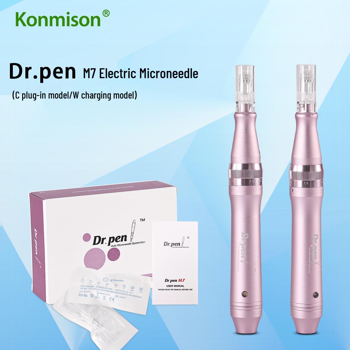 M7 Electric Rose Gold Dr. Pen Microneedle Beauty Device (Plug-in Type) US Plug-in
