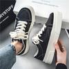 Canvas men's shoes spring and autumn 2 new summer breathable trend versatile sports casual black thick baseplate shoes