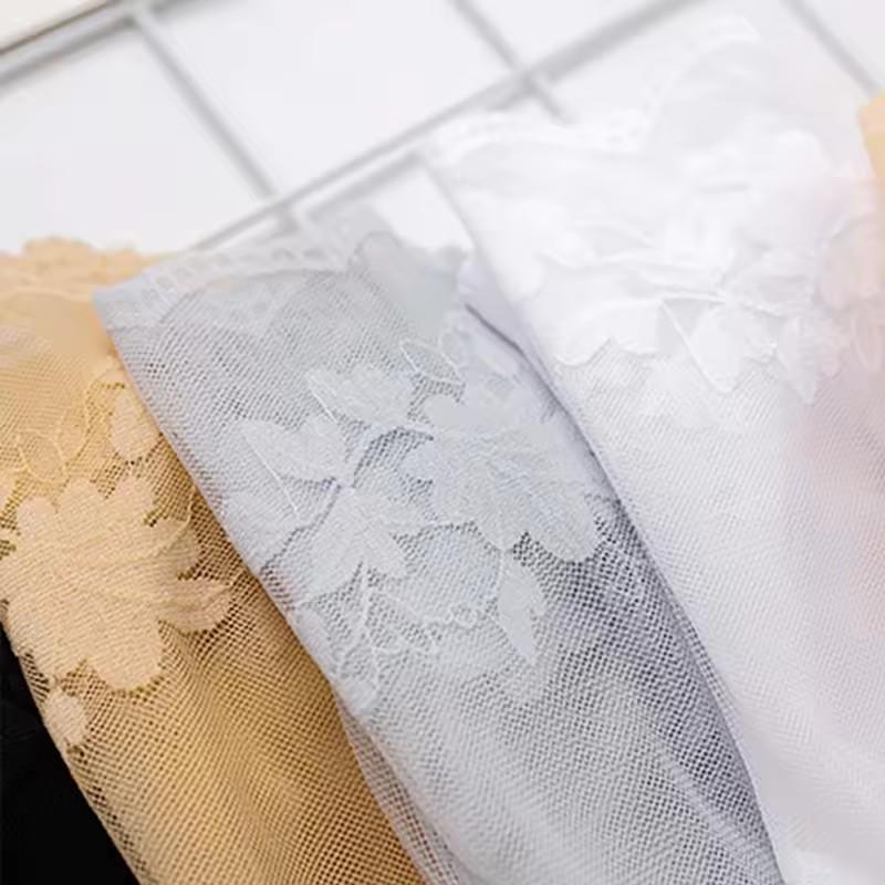 Women's Lace Transparent Lolita Socks Invisible Summer Thin Non-Slip Short Ankle Black Low Cut Boat Socks for Casual Wear