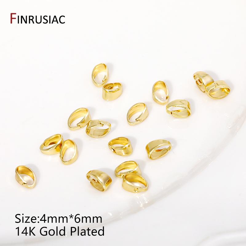18K Gold Plated Brass Pendants Pinch Bail Clasps,Snap Bail Hook Melon Seeds Clasps Connector For DIY Necklace Making Accessories