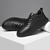 Shoes Autumn New Thick-soled Lightweight Outdoor Sports Shoes Light Luxury Leather Lace-up Casual Shoes