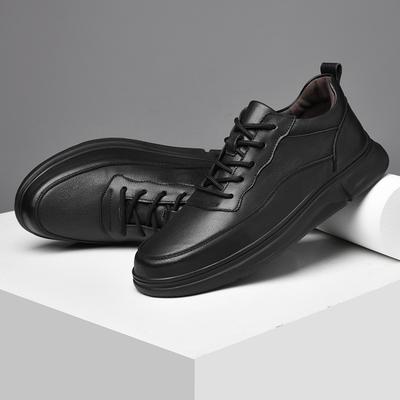 Schuhe Herbst Neu Dicker Sohle Leichte Outdoor Sportschuhe Leichter Luxus Leder Schnürung Freizeit Schuhe