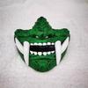Airsoft Maske Halbe Gesichtsmaske Prajna Maske Japanischer Samurai Oni Dämon für Cosplay